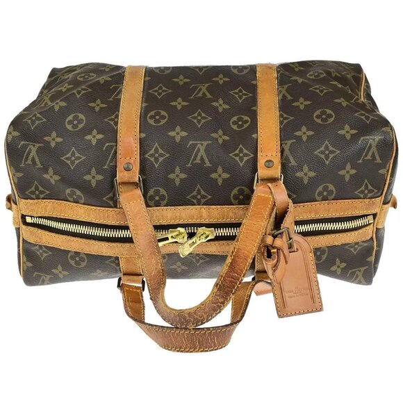 LOUIS VUITTON Sac Souple 35 Travel Hand Bag Monogram Leather BN - Picture 9 of 16